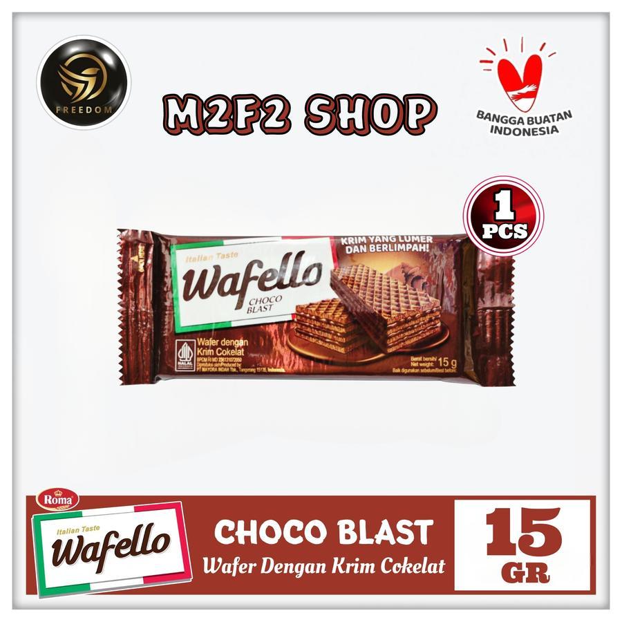 

Roma Wafer Wafello Choco Blast | Krim Cokelat - 15 gr (Kemasan Satuan)