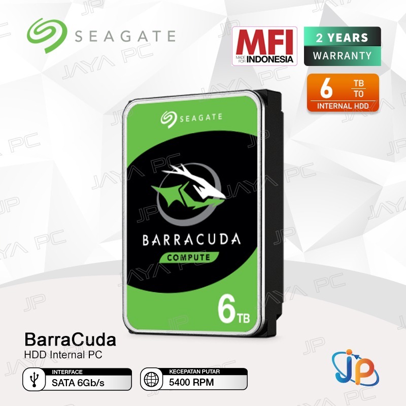Seagate PC Barracuda 6TB 3.5" HDD/ HD/ Hardisk/ Harddisk Internal