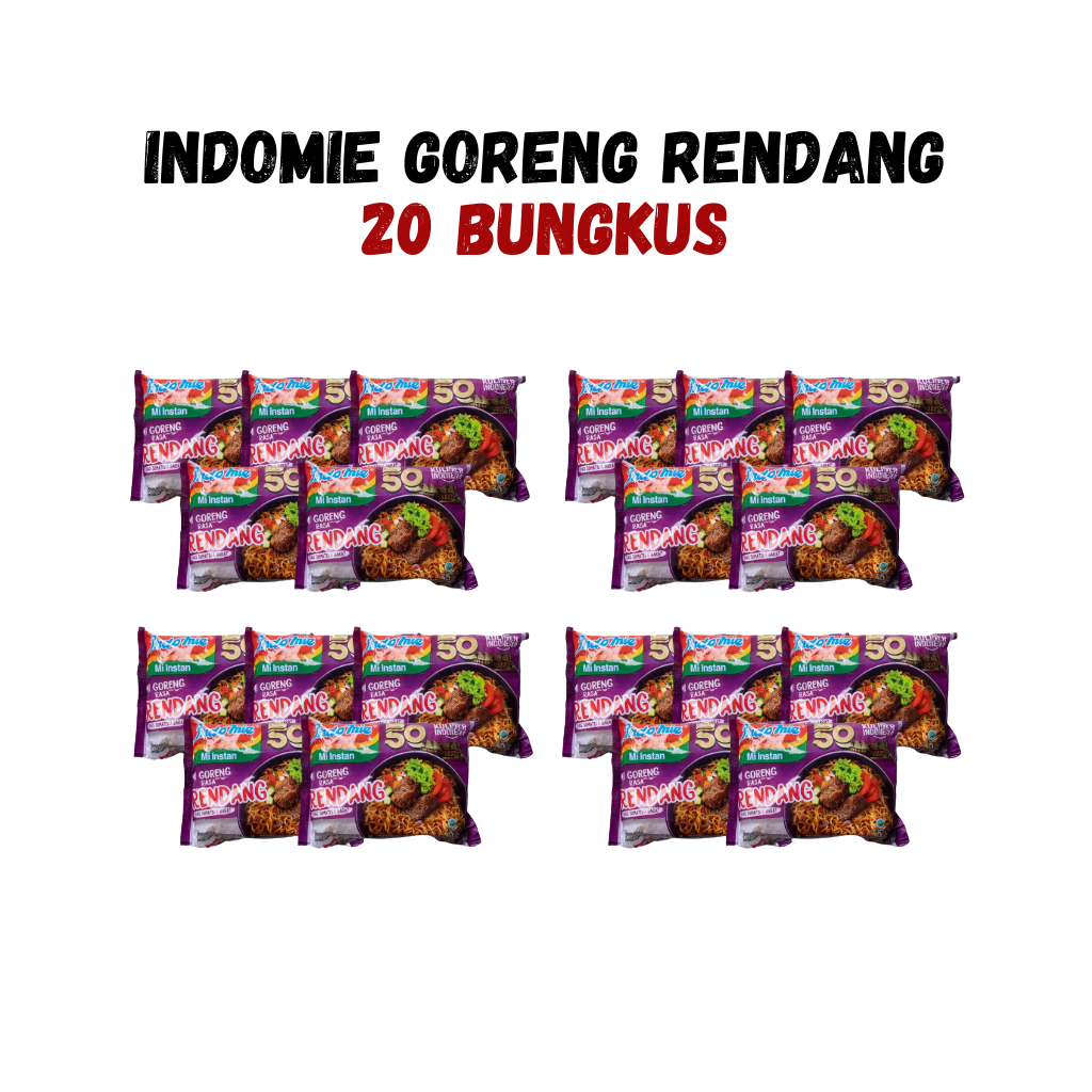 

Indomie Goreng Rendang 20 Bungkus – Mi Instan Rasa Padang Kuat dan Berbumbu untuk Stok Rumahan