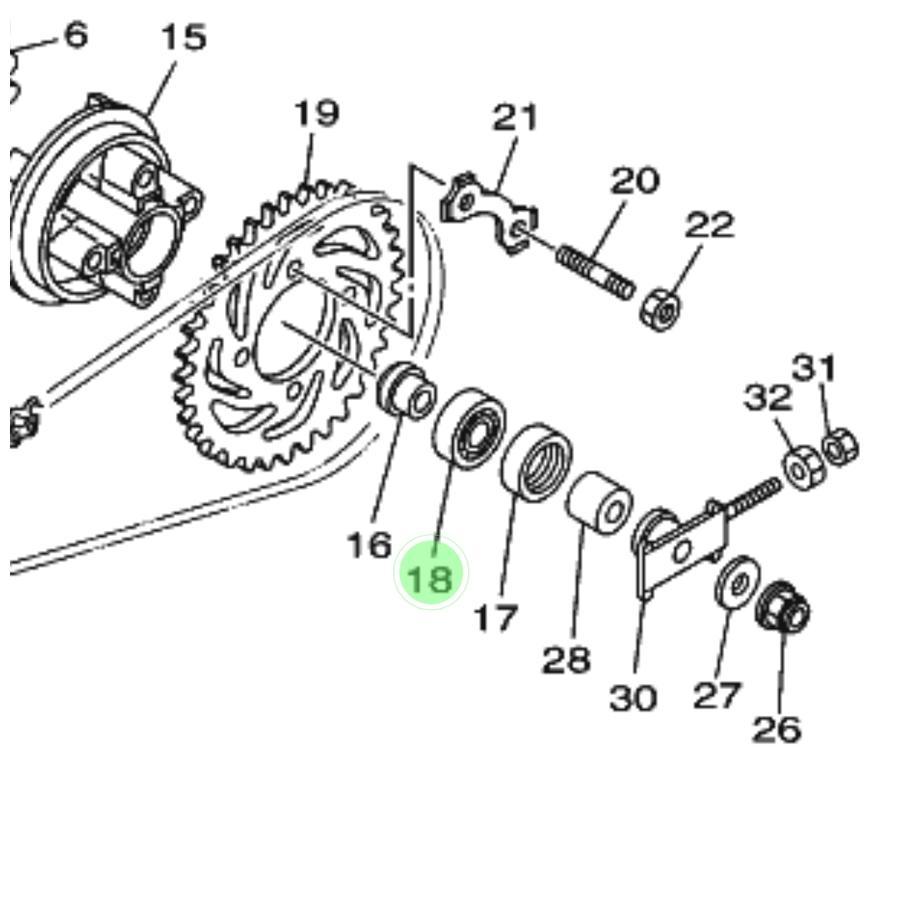 NO 19 LAKER LAHER 6004 BEARING NAP GEAR GIR JUPITER MX 135 OLD LAMA ORIGINAL ASLI YAMAHA