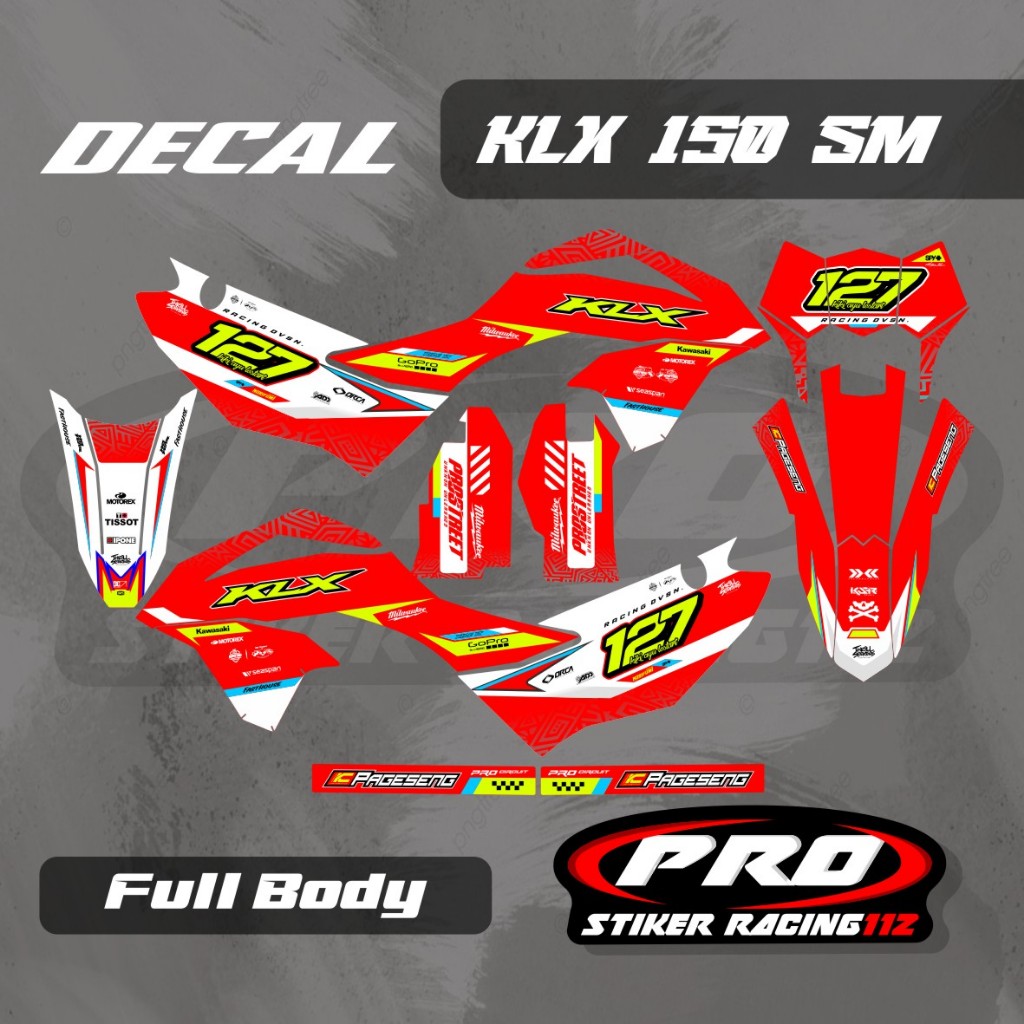 DECAL STICKER KLX 150 SM FULL BODY DECAL KLX SM 150 DECAL STIKER VARIASI KLX NEW FREE REQUEST