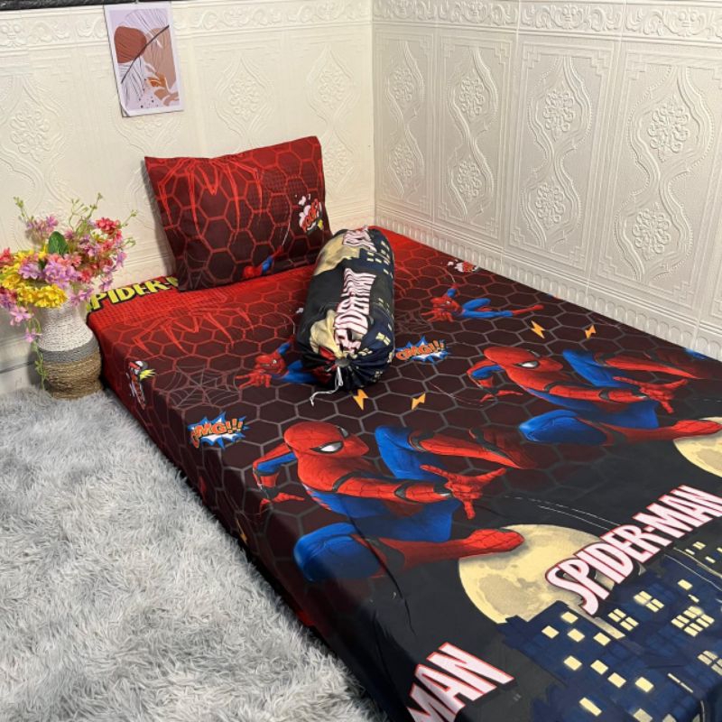 SPREI MURAH SPREI ANAK SPREI MOTIF KARTUN SPIDERMAN