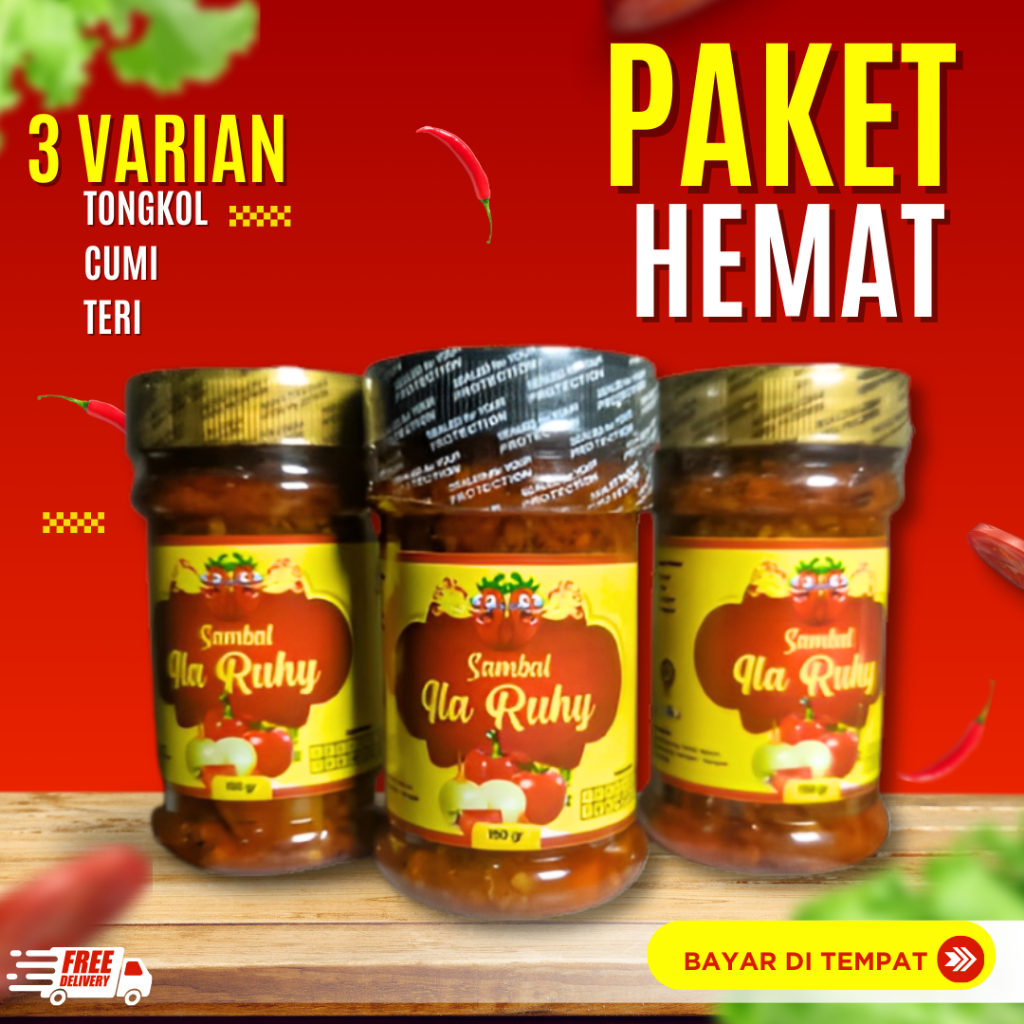 

Paket Komplit Sambal Rumahan Pedas – Cumi, Jengkol, Tongkol 150gr