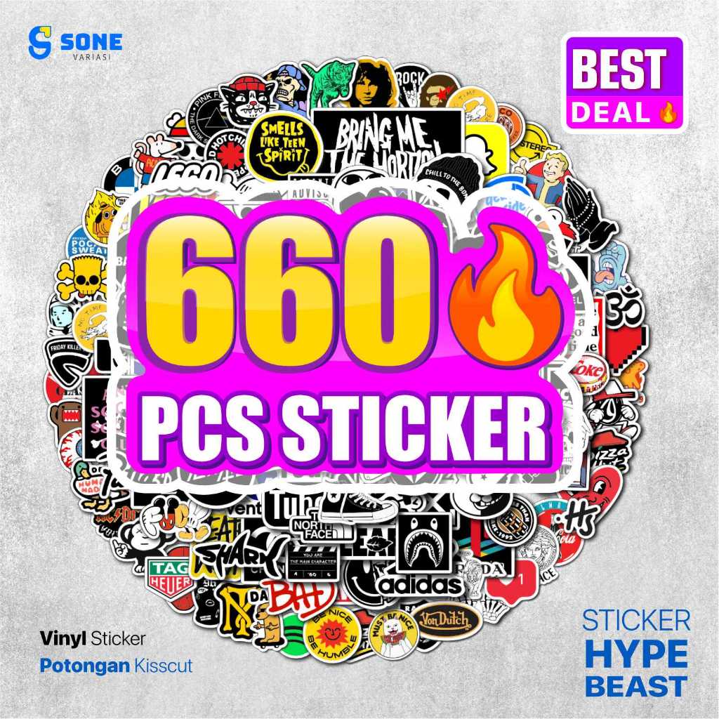 

Stiker Pack Hypebeast | Sticker Black & White Dekorasi Laptop, Casing Phone, Helm, Buku