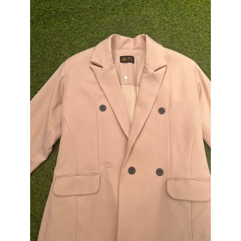 blazer cream wanita