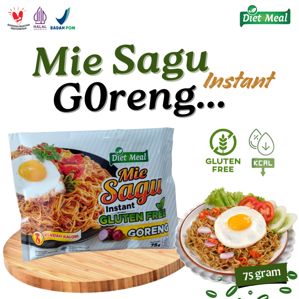 

Mie SAGU Dietmeal GLUTEN FREE Rasa BUMBU GORENG