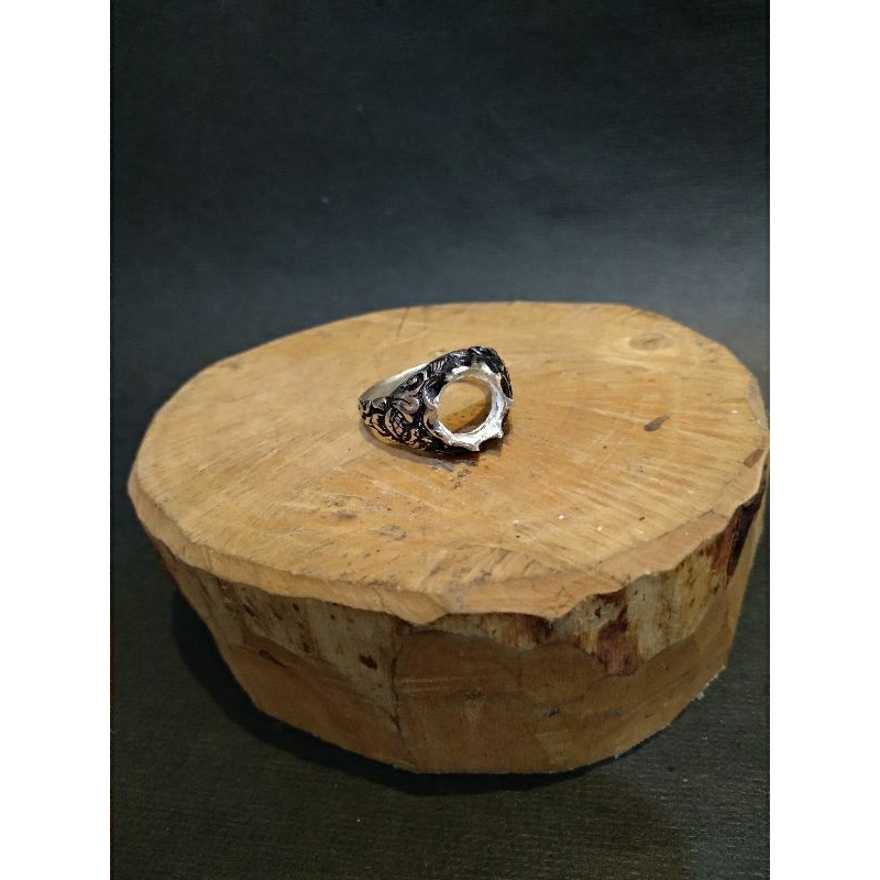 emban / ring perak ukir bali size 7