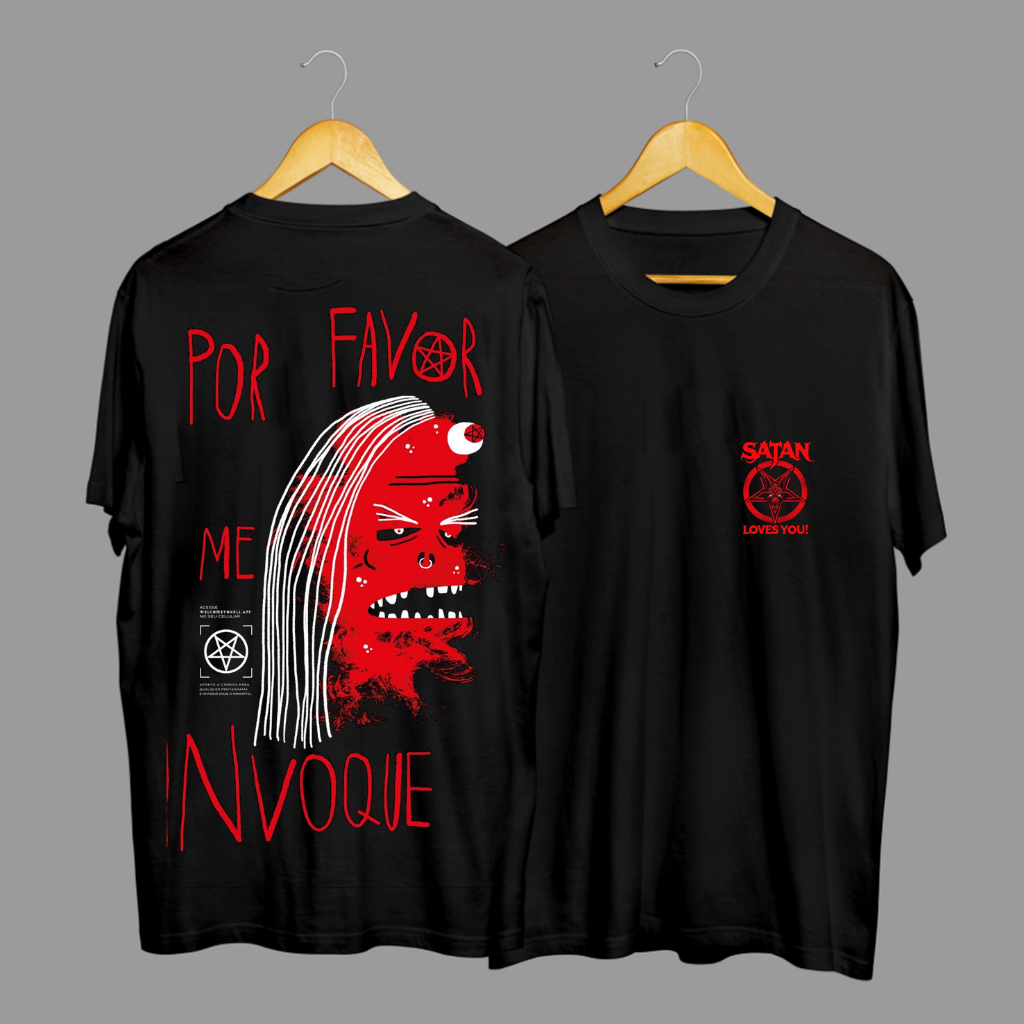 Kaos Tshirt Baju Distro Satanic Lucifer Sigil Of Lucifer 666 Premium Terbaru