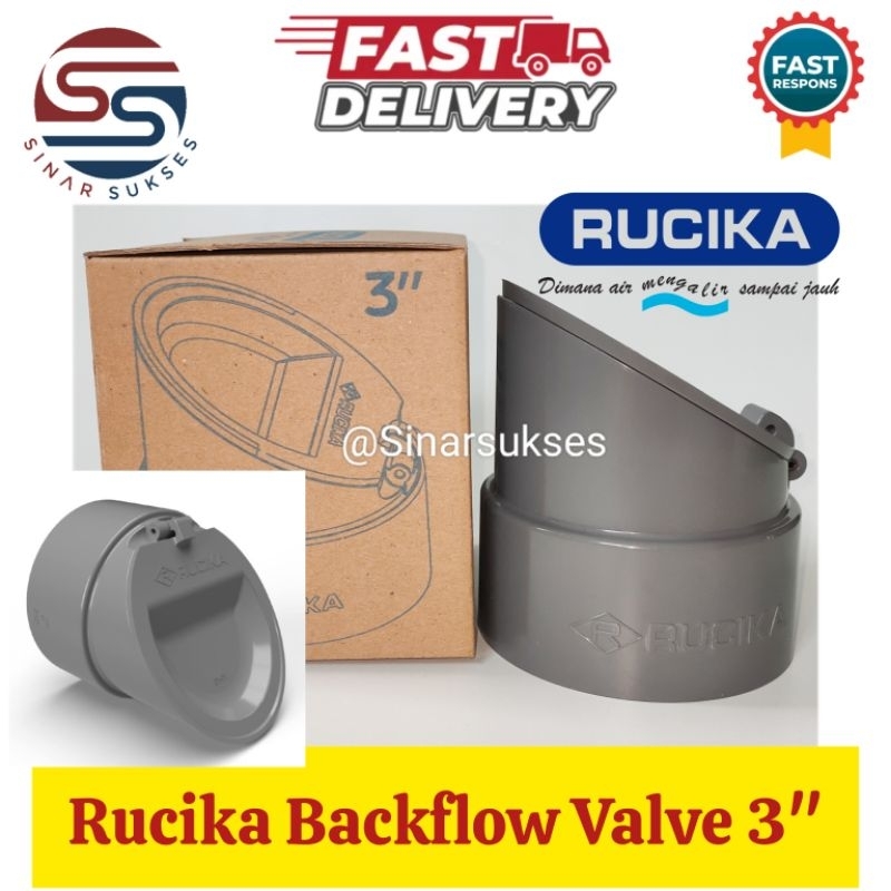 Rucika Backflow Valve 3 inch/ Backflow Valve 3 inch Rucika Anti Tikus Anti Banjir Anti Kecoa
