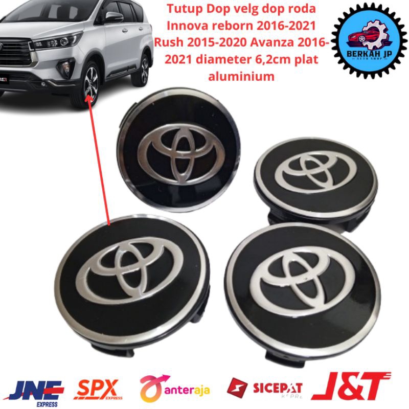Tutup Dop velg dop roda Innova reborn 2016-2021 Rush 2015-2020 Avanza 2016-2021 diameter 6,2cm plat 