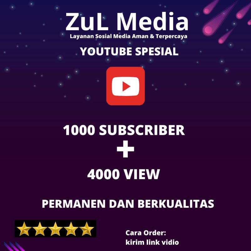 TERMURAH SUBSCRIBER + VIEW YOUTUBE PERMANEN