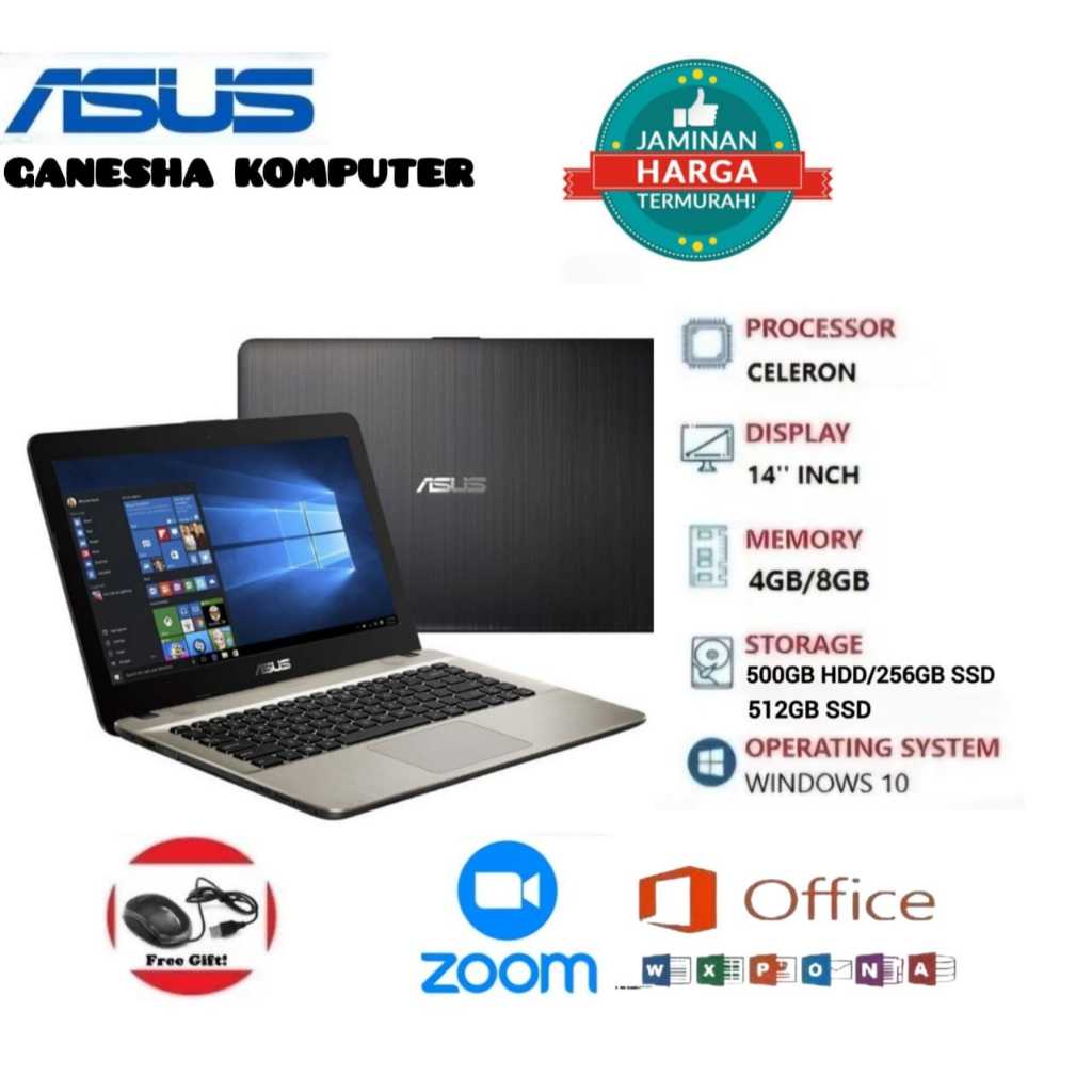 PROMO ASUS X441M Intel Celeron N4000 Ram 8Gb SSD 512Gb FREE MOUSE