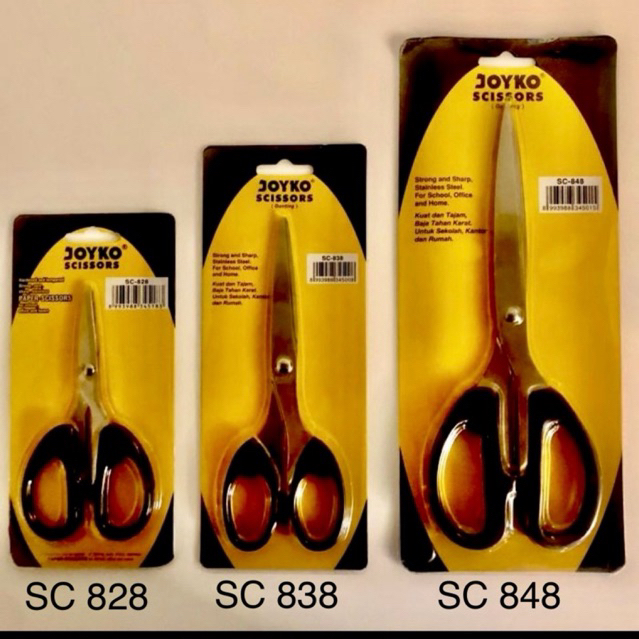

JOYKO SCISSORS stainles stell, 3 size : SC 828 small, SC 838 medium, SC 848 large