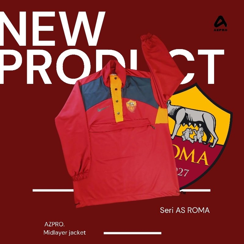 AZPRO. Jaket Midlayer Seri AS Roma