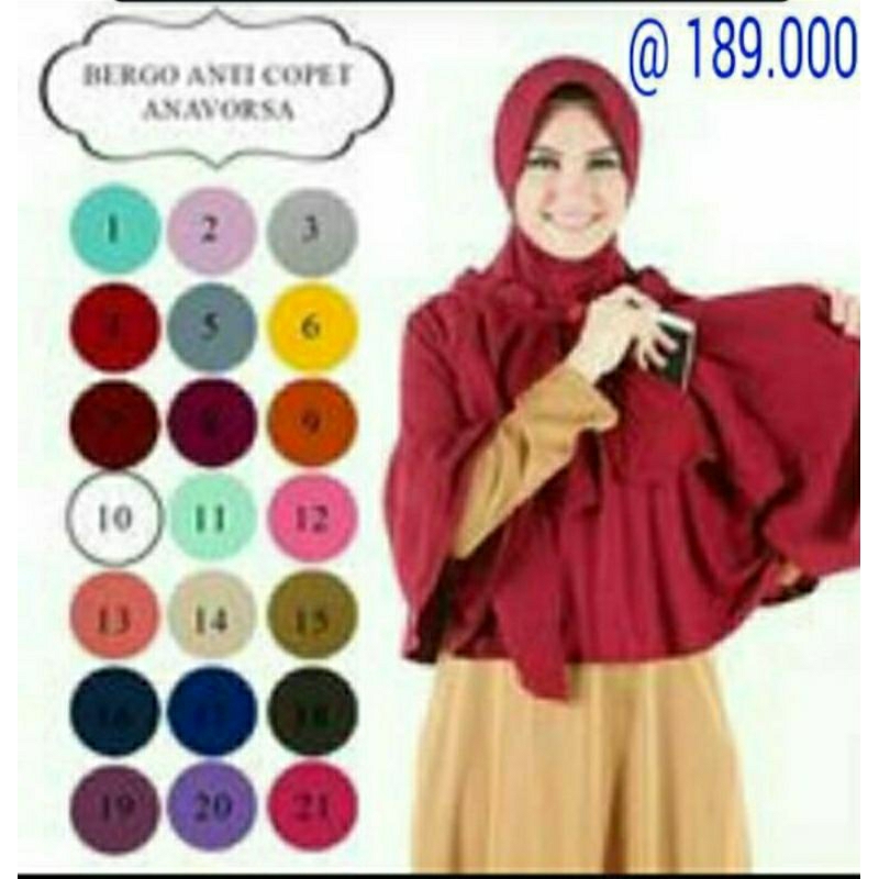 Zoya Bergo Farida anavorsa anti copet hijab instan