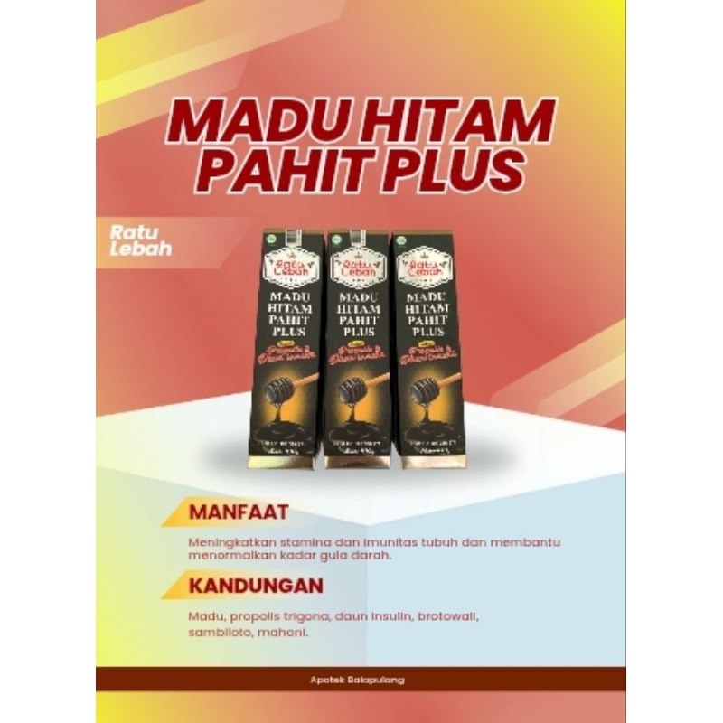 

Madu HITAM Ratu Lebah @470g perbotol