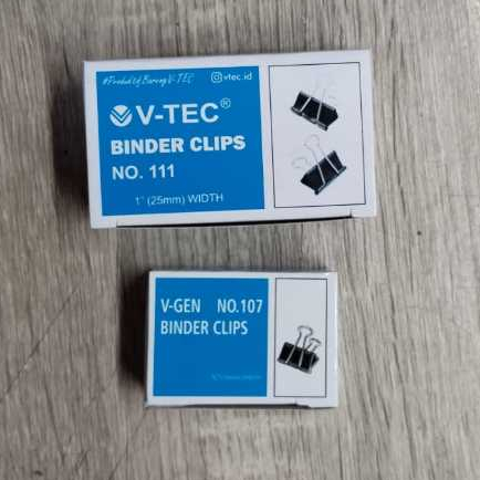 

Penjepit Kertas/Binder Clip no 111 dan no 107