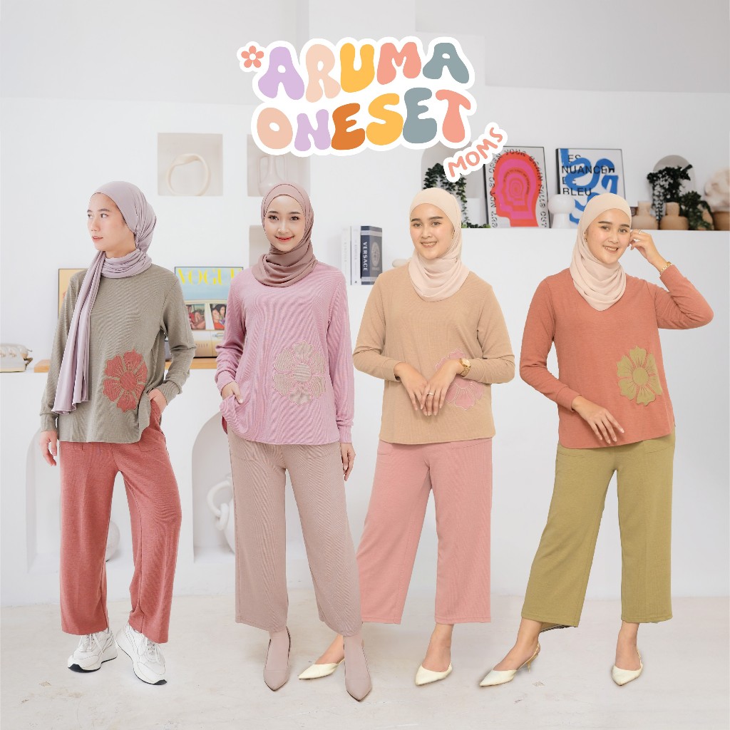 Aruma Oneset Mom - Oneset Couple Ibu & Anak - Oneset Knitt Premium