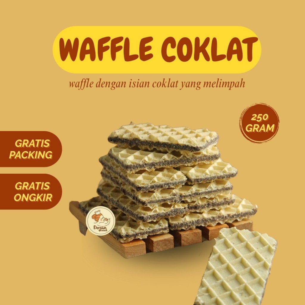 

WAFFLE COKLAT 250GR / WAFFLE NISSIN COKLAT