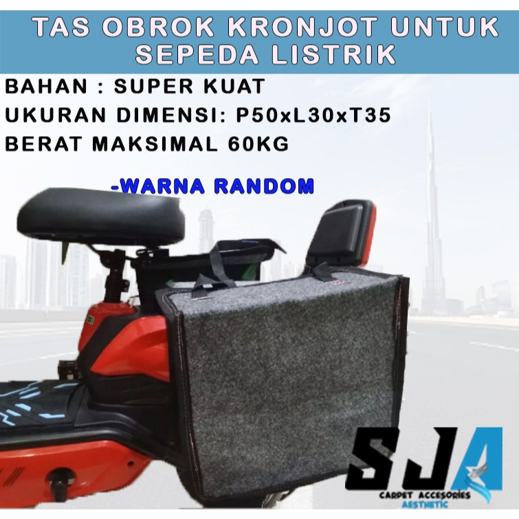 Tas Kronjot Kurir Untuk Sepeda Motor Listrik Bahan Kuat / Tas Kandek / Tas Pasar / Tas Motor / Tas