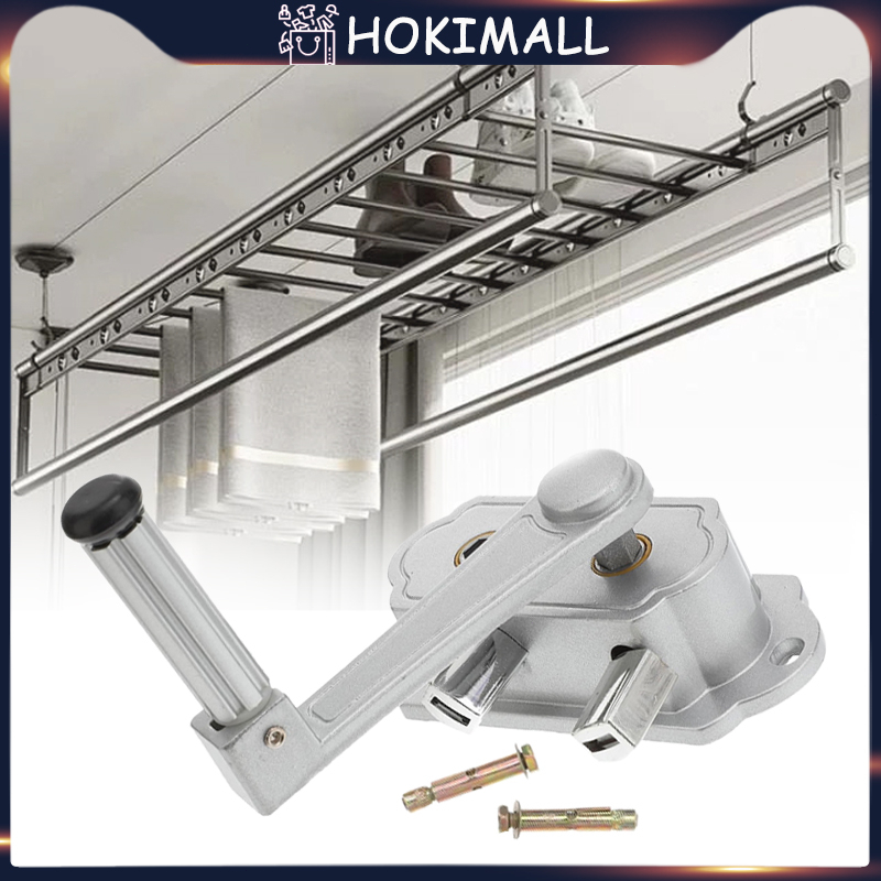 Engkol Jemuran Baju Sliding Hanger Aluminium Lifting Kanopi - Gantungan Pakaian Lipat Langit-Langit