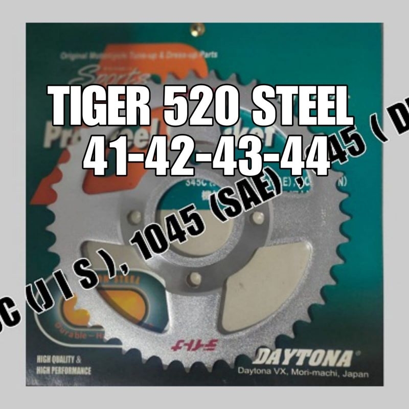 GEAR GIR BLAKANG DAYTONA STEEL HONDA TIGER 520-41 42 43 44 ORIGINAL