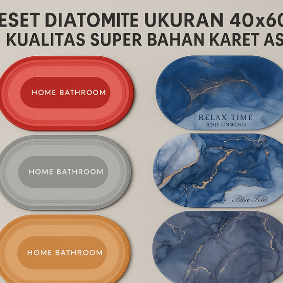 Keset Diatomite Keset Kaki Serap Air Anti Slip Keset Lantai Rumah Dapur