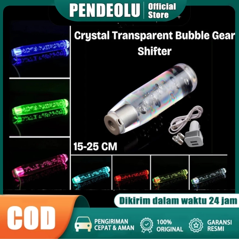 Shift Knob Mobil Kristal LED RGB 3 Sisi Tuas Persneling Mobil Premium Universal SHIFT KNOB CRYSTAL L