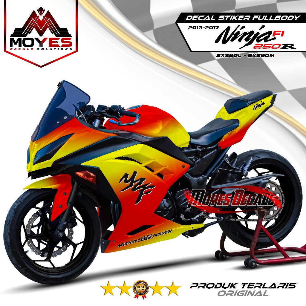 Decal Stiker Ninja 250 FI Fullbody Dekal Sticker Ninja 250 Fi Old 2013 2014 2015 2016 2017 Full Body