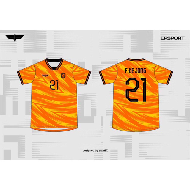 Cp Jersey fantasy Timnas Belanda (Stelan) | Orange | Bisa Request Nama, No, Logo Team dan Sponsor