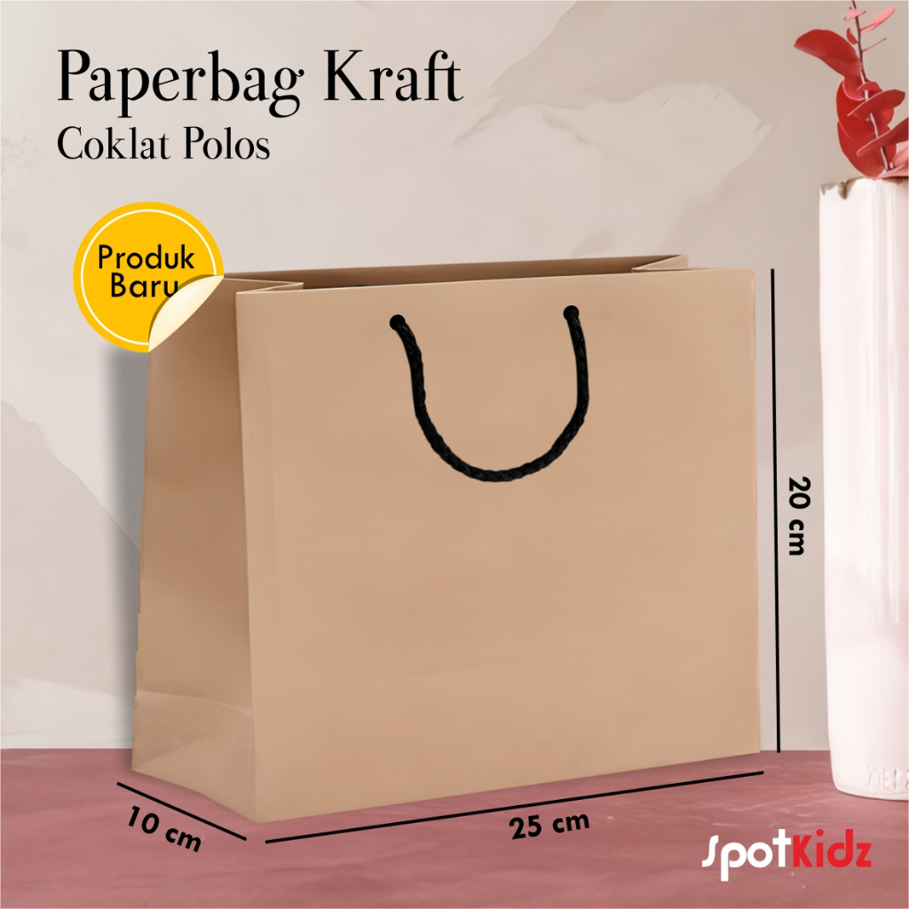 

PAPER BAG SABLON & POLOS KRAFT - TAS SOUVENIR KADO / ULTAH BAHAN KRAFT - KRAFT GOODIE BAG FOR SNACK