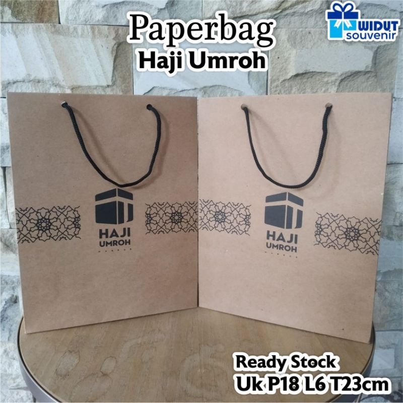 

Paperbag Haji Umroh Ready Stock Uk P18 L6 T23cm wadah oleh oleh haji umroh