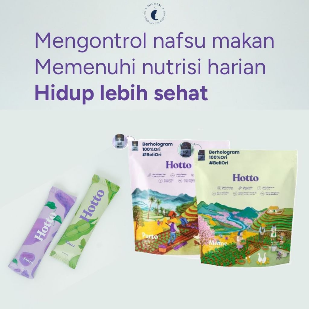 

[Sachet] - Hotto Purto dan Hotto Mame - 100% Ori Ada Hologramnya - Isi 30 Gram