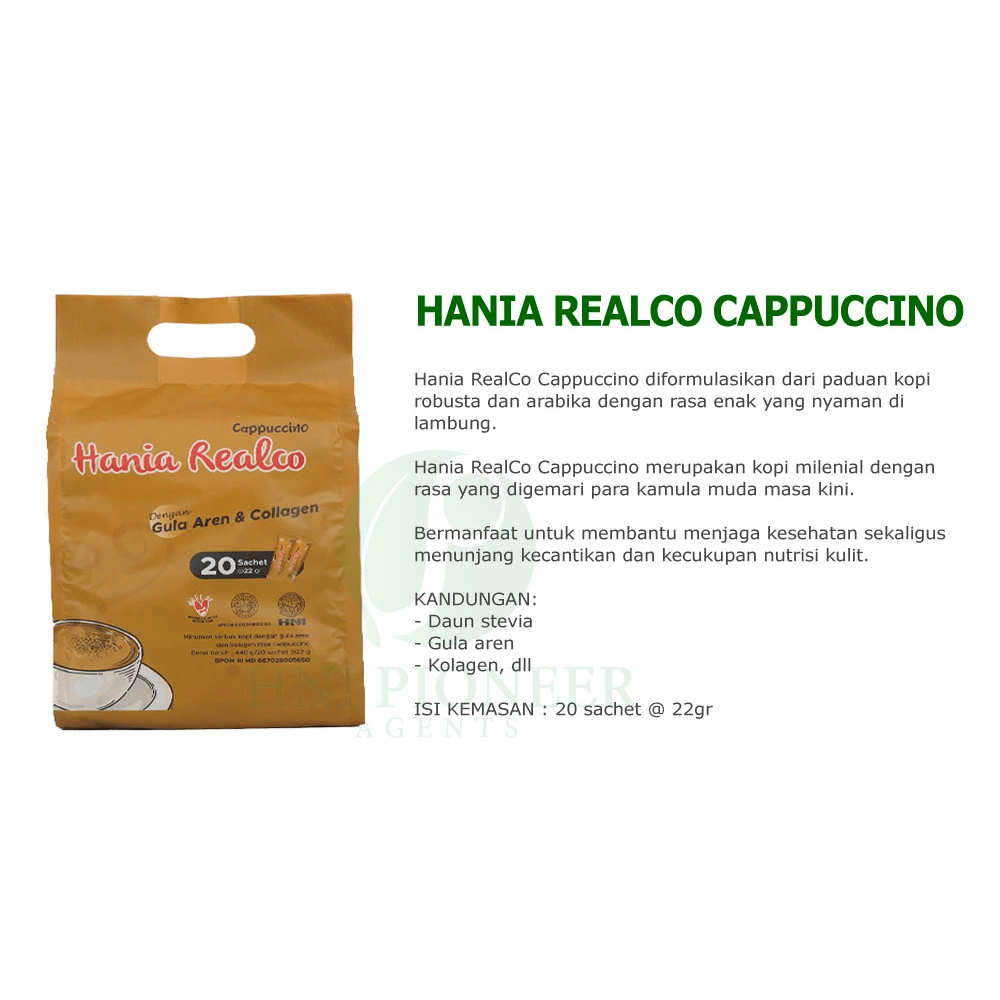 

HANIA REALCO HNI: Cappucino dengan Gula Aren & Collagen isi 10 Sachet