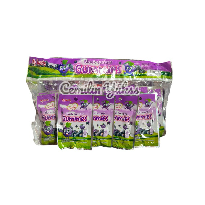 

My Sweety Blackcurrant Gummies 360g (30Pcs) Permen Lunak Rasa Blackcurrant Permen Gummy