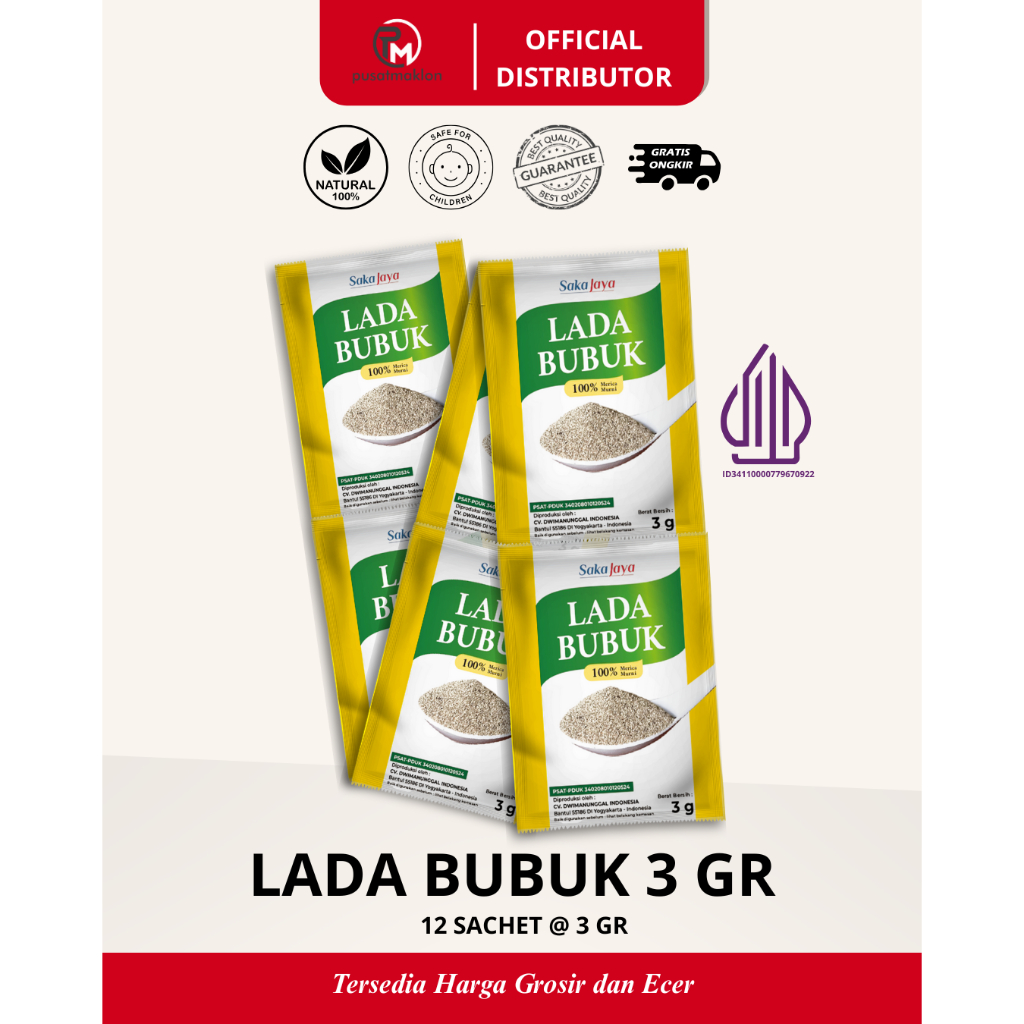 

LADA SAKA JAYA lada bubuk hitam asli 100% tanpa campuran