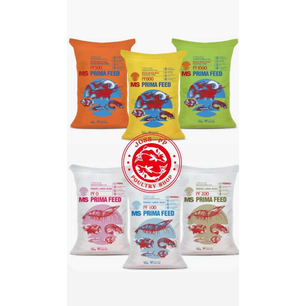 Pakan / Pelat Ikan MATAHARI SAKTI MS Prima Feed PF0 , PF100 , PF500 , PF800 , PF1000 REPACK -800gr.