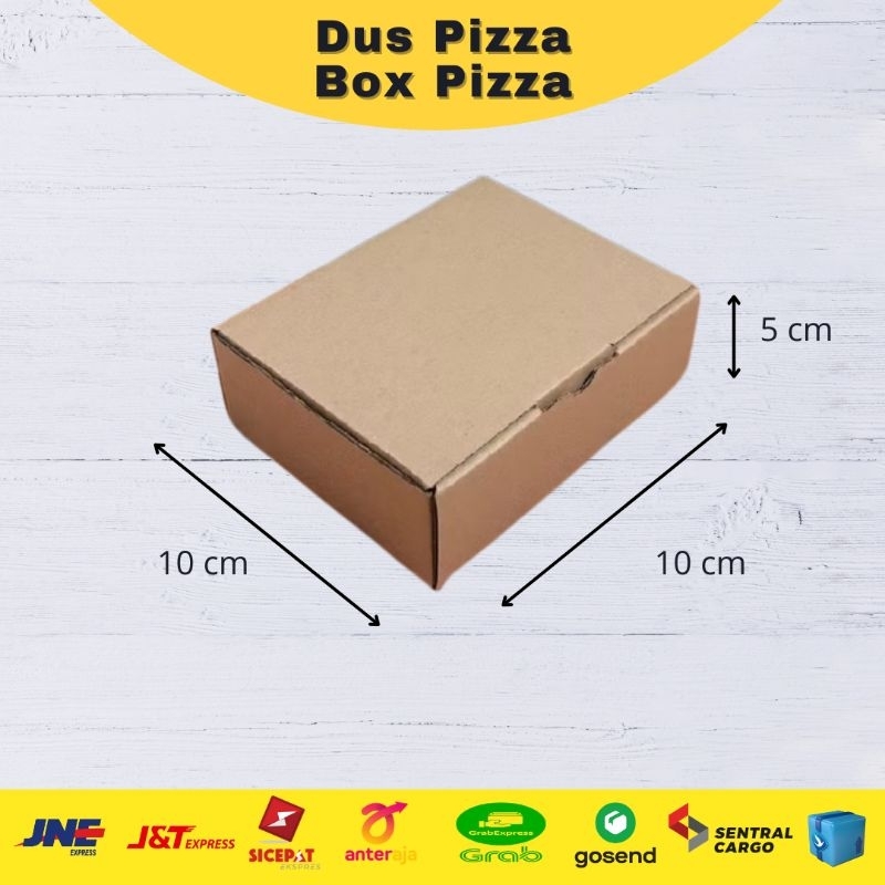 

Kardus 10x10x5 cm kotak/box packing diecut pizza /kotak aksesoris baru dan murah