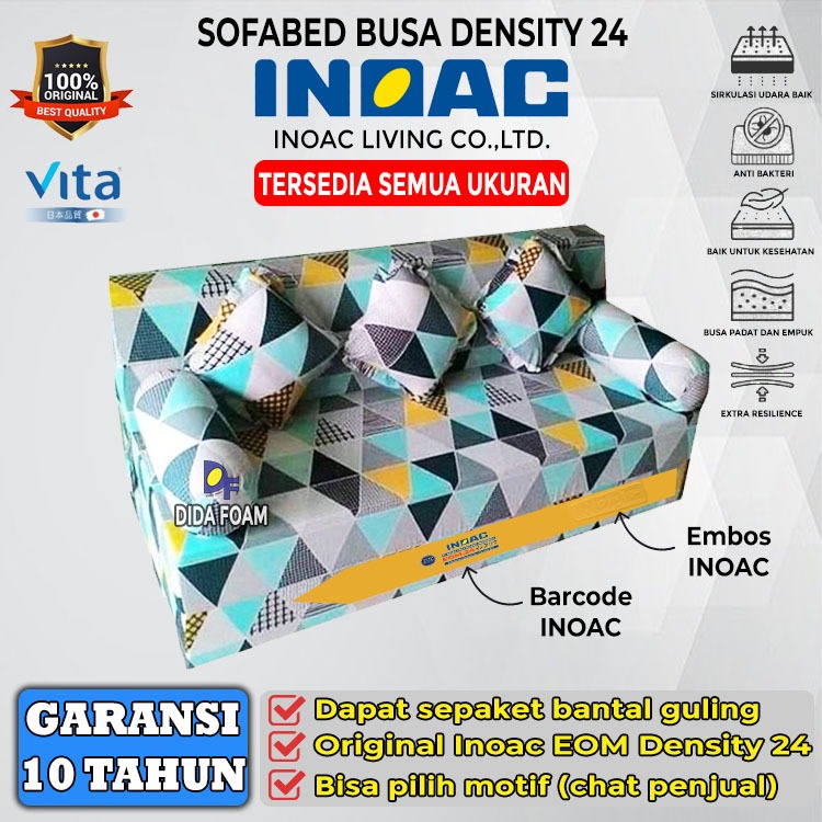 Sofabed Inoac EOM Density 24 Original Garansi 10 Tahun Kualitas Premium Japan No 1
