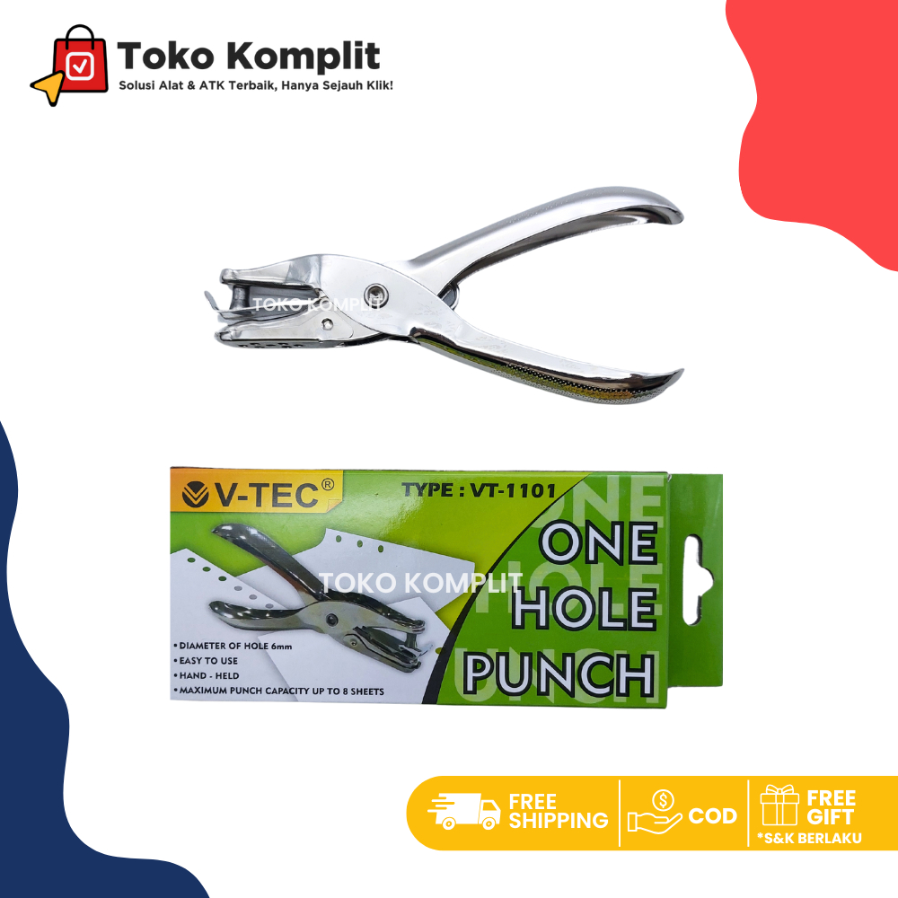 

Komplit - Pembolong kertas VTEC VT-1101/One Hole Punch VTec