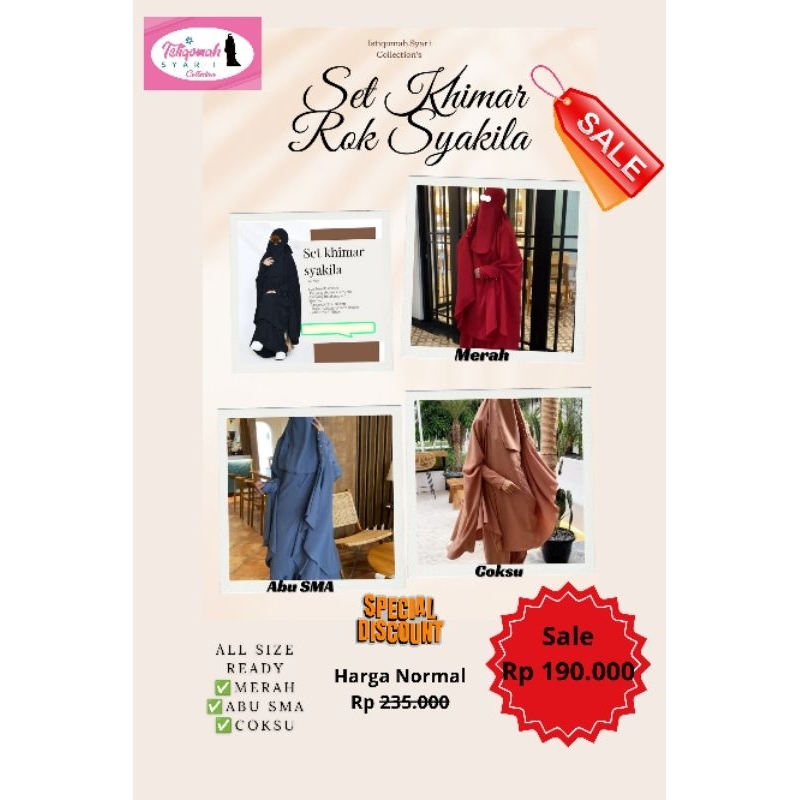 GAMIS SET KHIMAR ROK SYAKILA