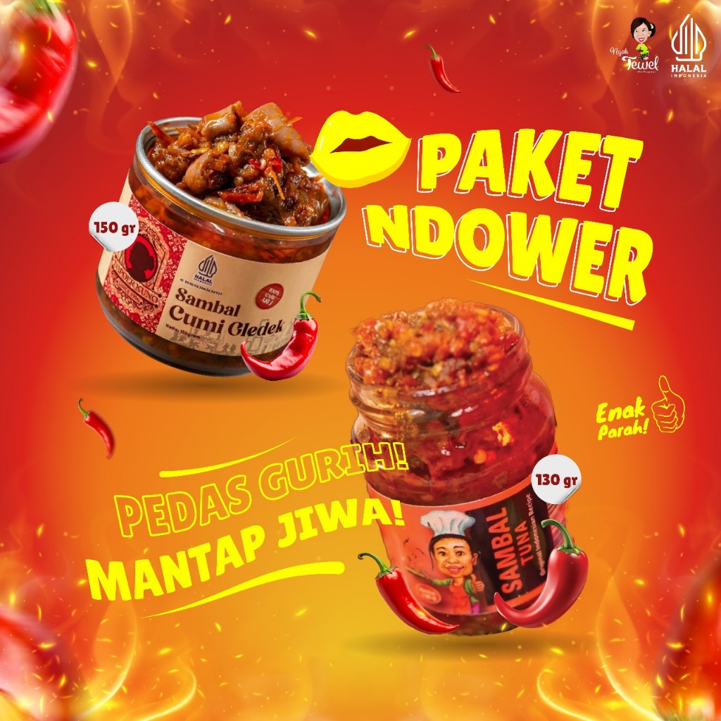 

Nyah Tewel - Paket Ndower Sambal Cumi Gledek Dapoer Kuno, Sambal Tuna Nyah Tewel