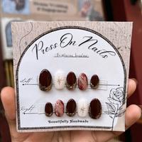 Press on nails/Deep maroon glam/fake nails/kuku palsu wedding/kuku palsu/custom nail art/custom nail
