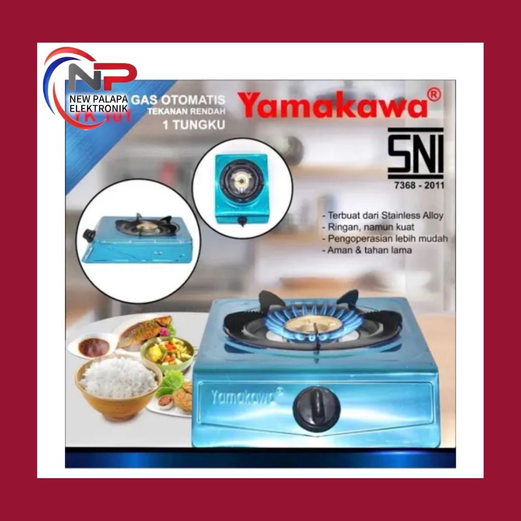 KOMPOR GAS YAMAKAWA 1 TUNGKU STAINLESS/ KOMPOR GAS CINA 1 TUNGKU/ KOMPOR GAS MURAH 1 TUNGKU/ARDO
