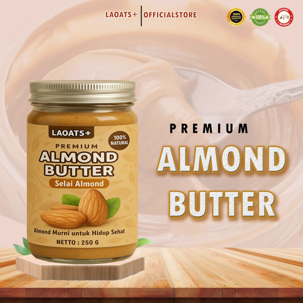 

Selai Almond Premium Almond Butter 250g Laoats+