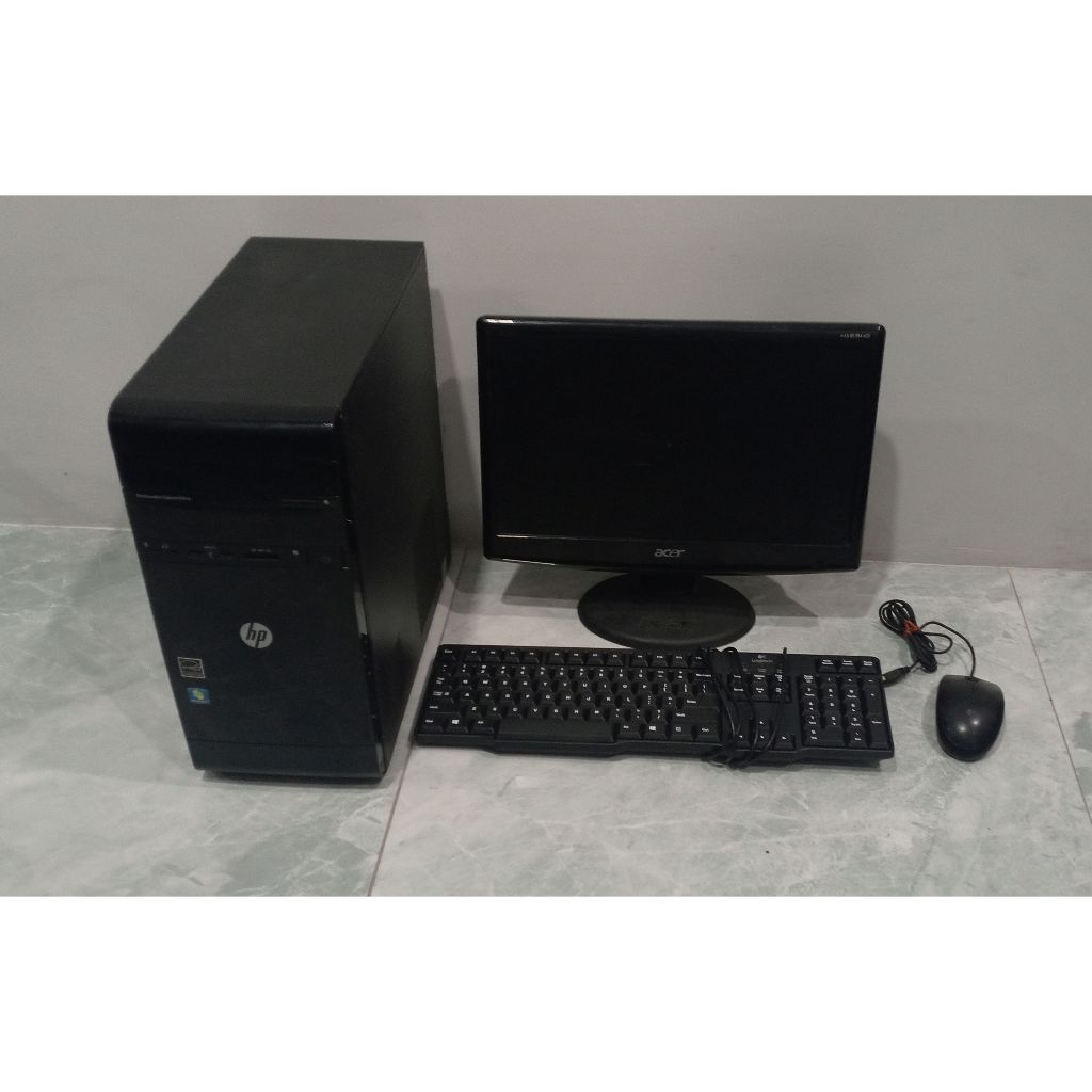PC Low Watt Intel G-Series | RAM 4GB HDD 320GB | Monitor 16” + Windows 10 + Office | Siap Pakai & Be