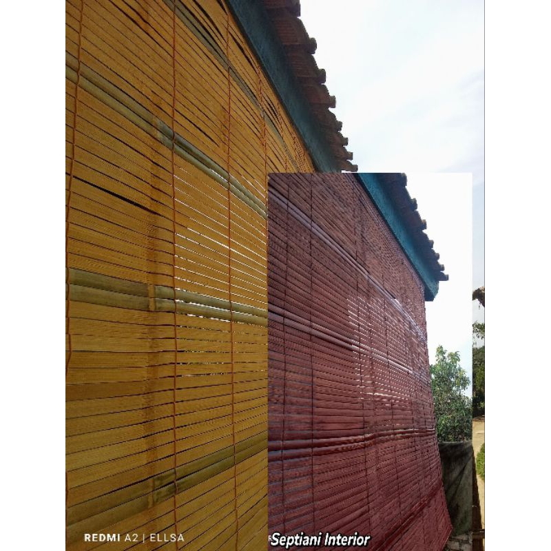 Tirai bambu gulung murah/ kerey bambu gulung berkualitas/ kere bambu penutup teras.