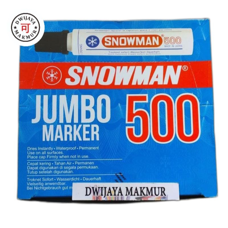 

Spidol Snowman Jumbo Marker 500 warna Hitam