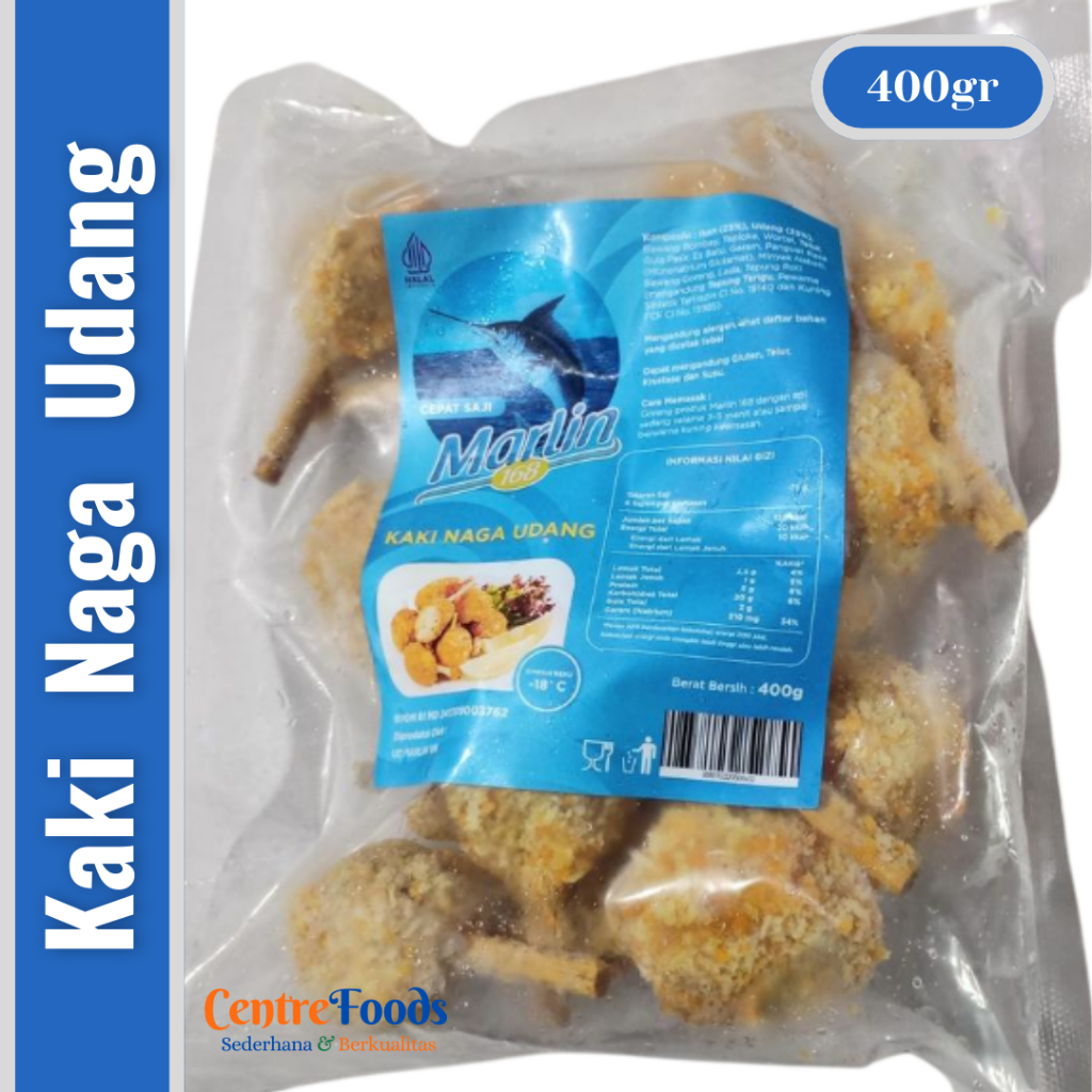 

Kaki Naga Udang - MARLIN 168 | 400gr [ Harga Per BKS ]