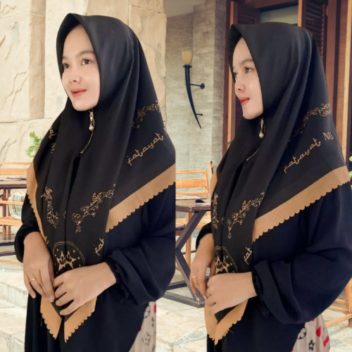 kerudung fatayat nu segi empat resleting muslimat